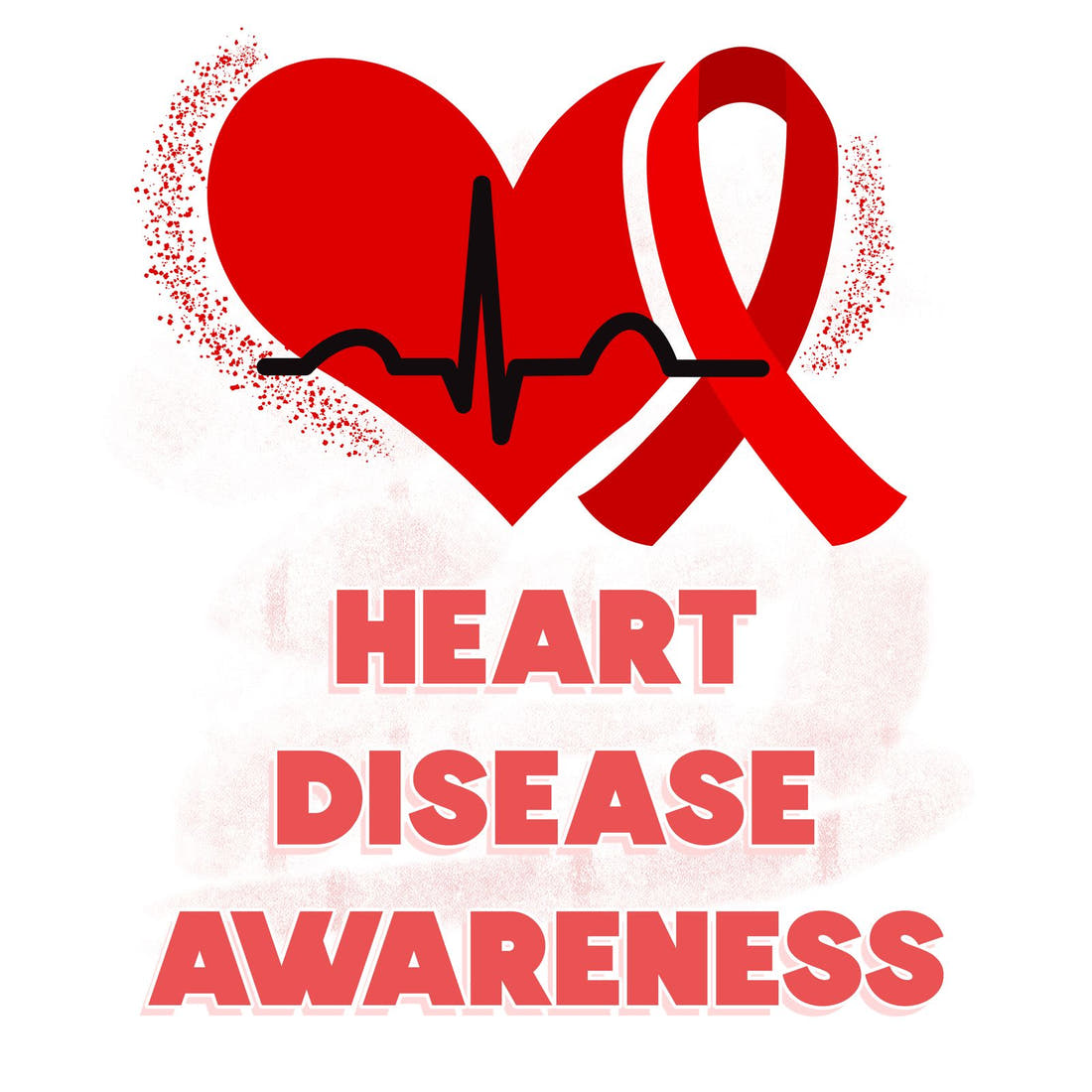 Design 65 Heart Disease Panel – full artwork close-up of the printed picture | Fabric by Missy Rose