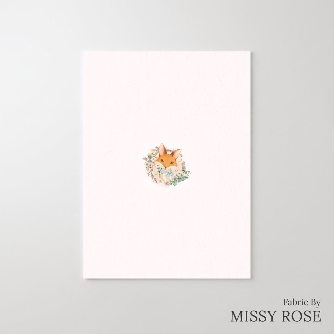 Design 656 Cute Fox Panel – printed fabric panel with centred picture, custom printed to order | Fabric by Missy Rose