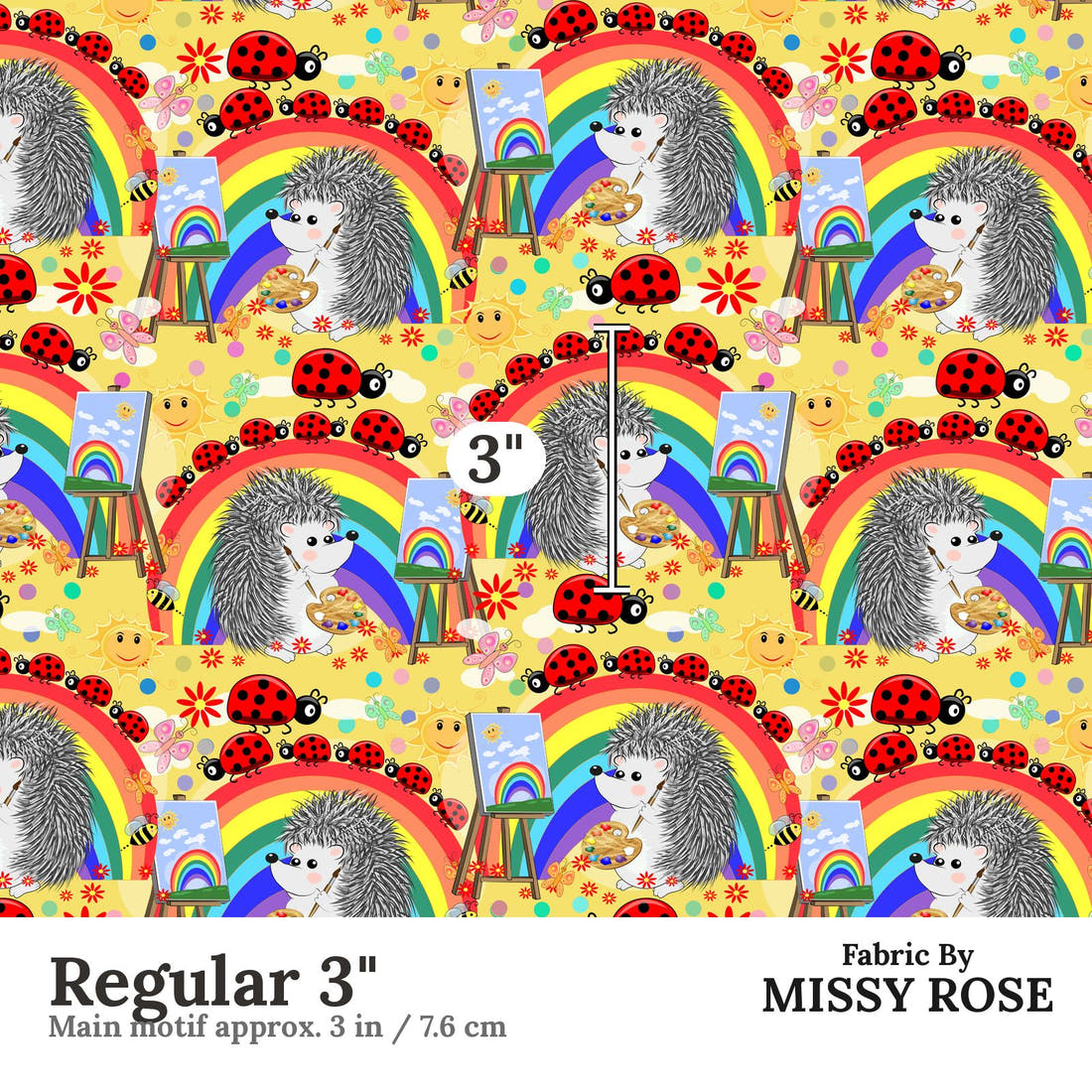 Design 66 Artist Fabric Regular 3" - print scale | Fabric by Missy Rose