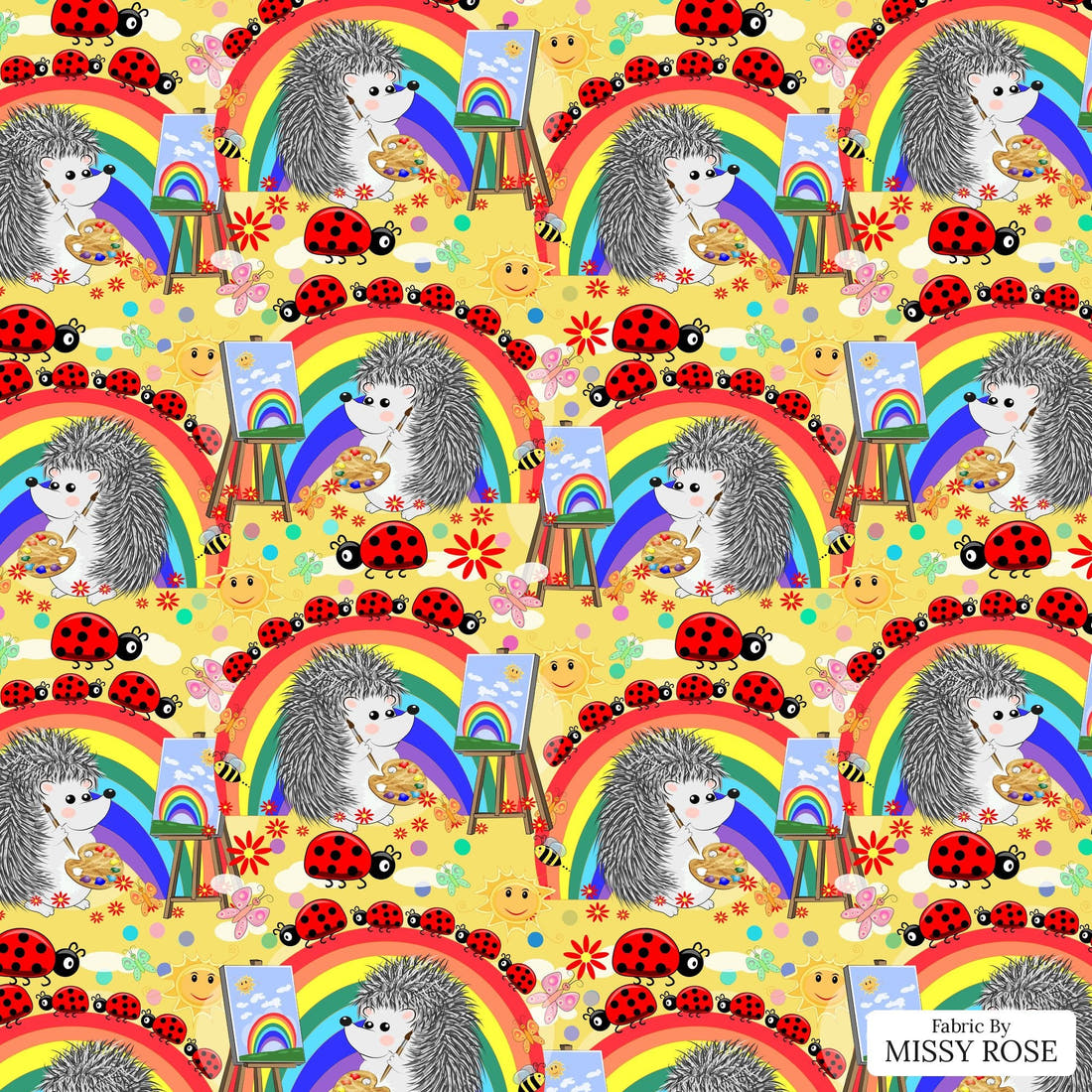 Design 66 Artist Fabric - flat view of the print, zoom in for detail | Fabric by Missy Rose