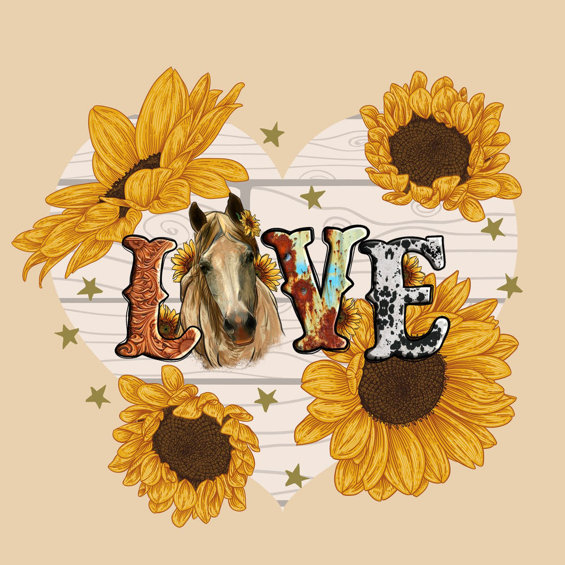 Design 660 Floral Love Panel – full artwork close-up of the printed picture | Fabric by Missy Rose