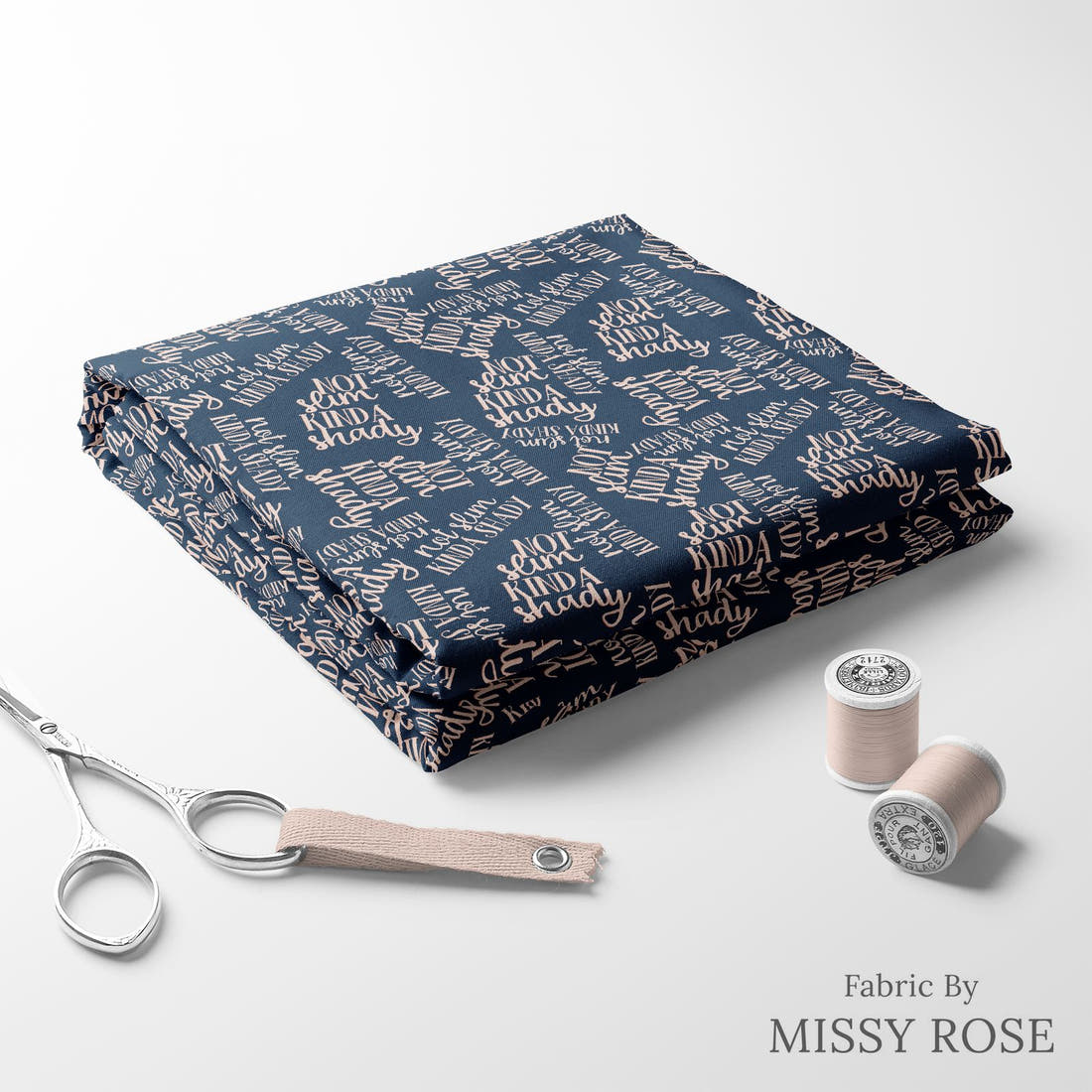 Design 662 Shady Fabric folded fabric stack with matching thread – pre-order fabric Australia | Fabric by Missy Rose