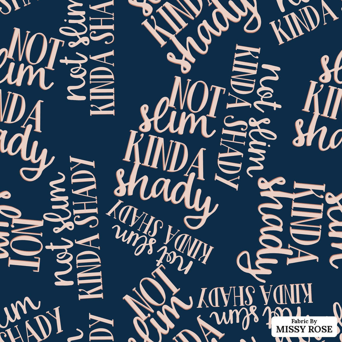 Design 662 Shady Fabric - flat view of the print, zoom in for detail | Fabric by Missy Rose