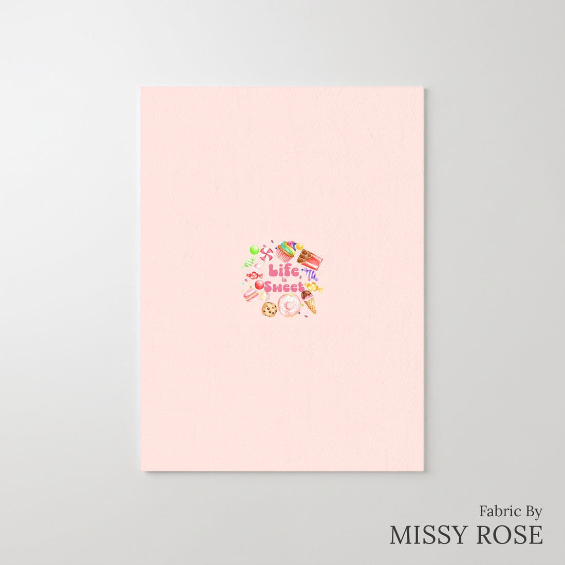 Design 663 Sweets Panel – printed fabric panel with centred picture, custom printed to order | Fabric by Missy Rose