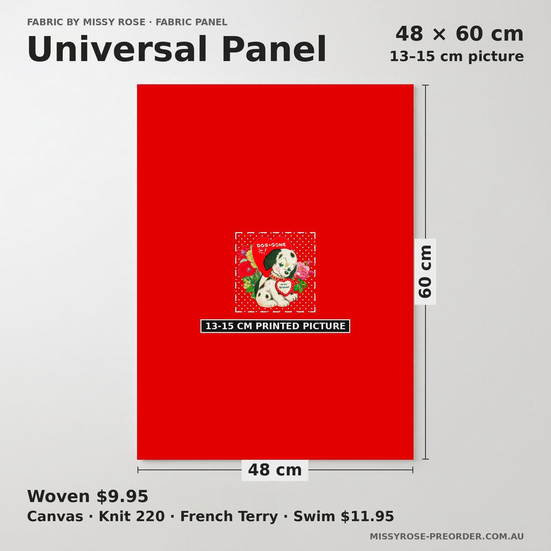 Design 667 Vintage Animals Panel universal panel sizing – 13–15 cm printed picture on 48 × 60 cm fabric | Fabric by Missy Rose