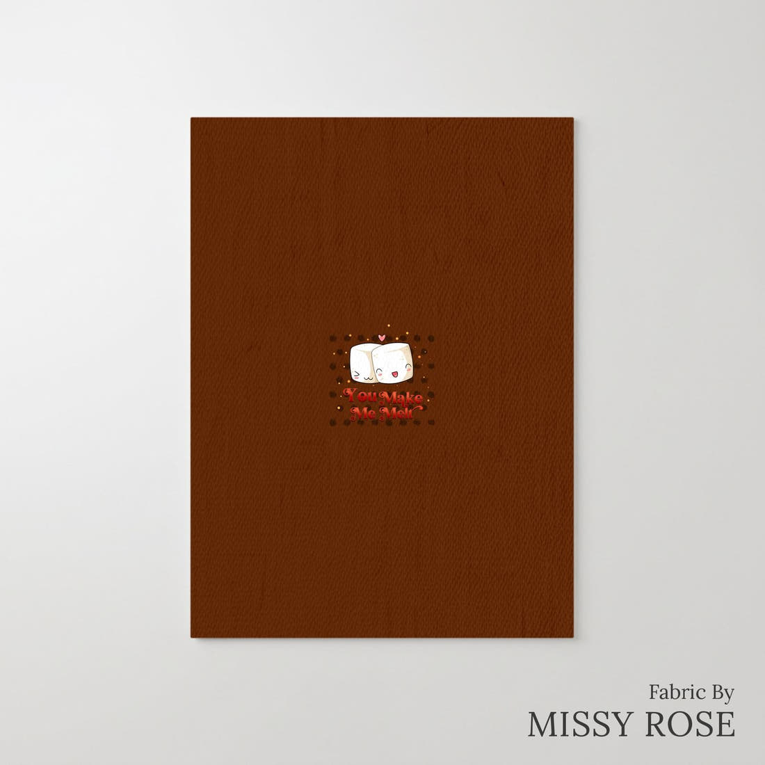 Design 67 Marshmellow Panel – printed fabric panel with centred picture, custom printed to order | Fabric by Missy Rose
