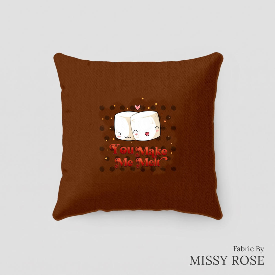 Design 67 Marshmellow Panel sewn into a cushion – see how the panel looks made up | Fabric by Missy Rose