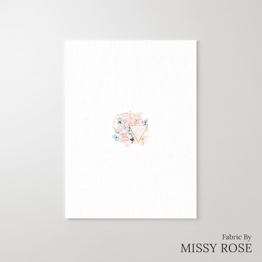 Design 678 Geometric Eucalyptus Panel – printed fabric panel with centred picture, custom printed to order | Fabric by Missy Rose