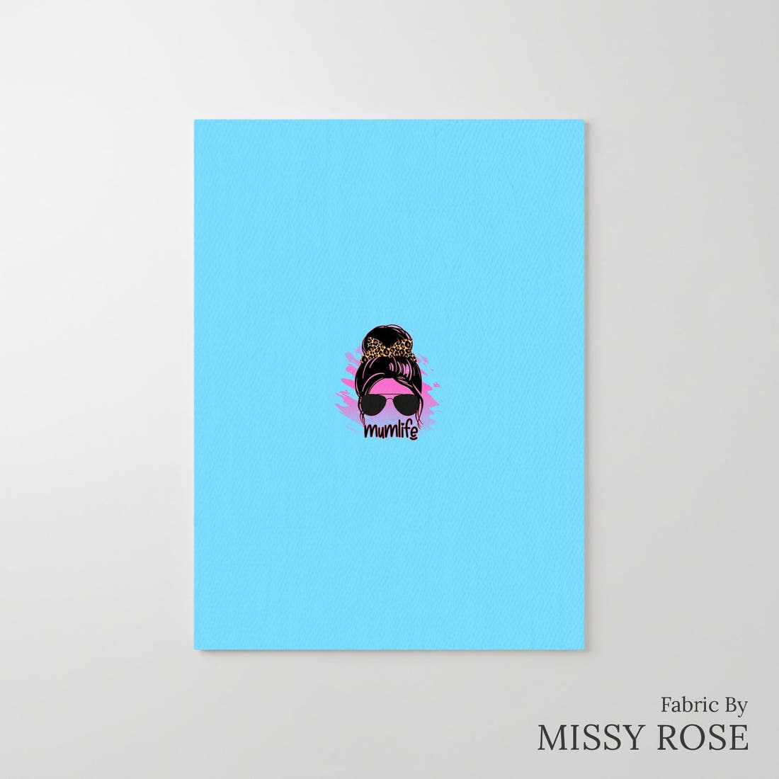 Design 68 Mumlife Panel – printed fabric panel with centred picture, custom printed to order | Fabric by Missy Rose