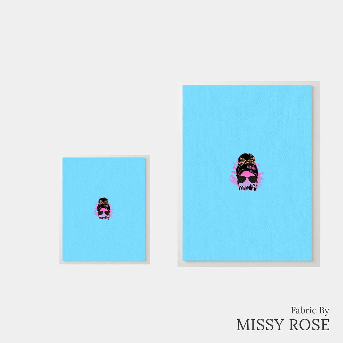 Design 68 Mumlife Panel – universal and adult panel sizes side by side | Fabric by Missy Rose