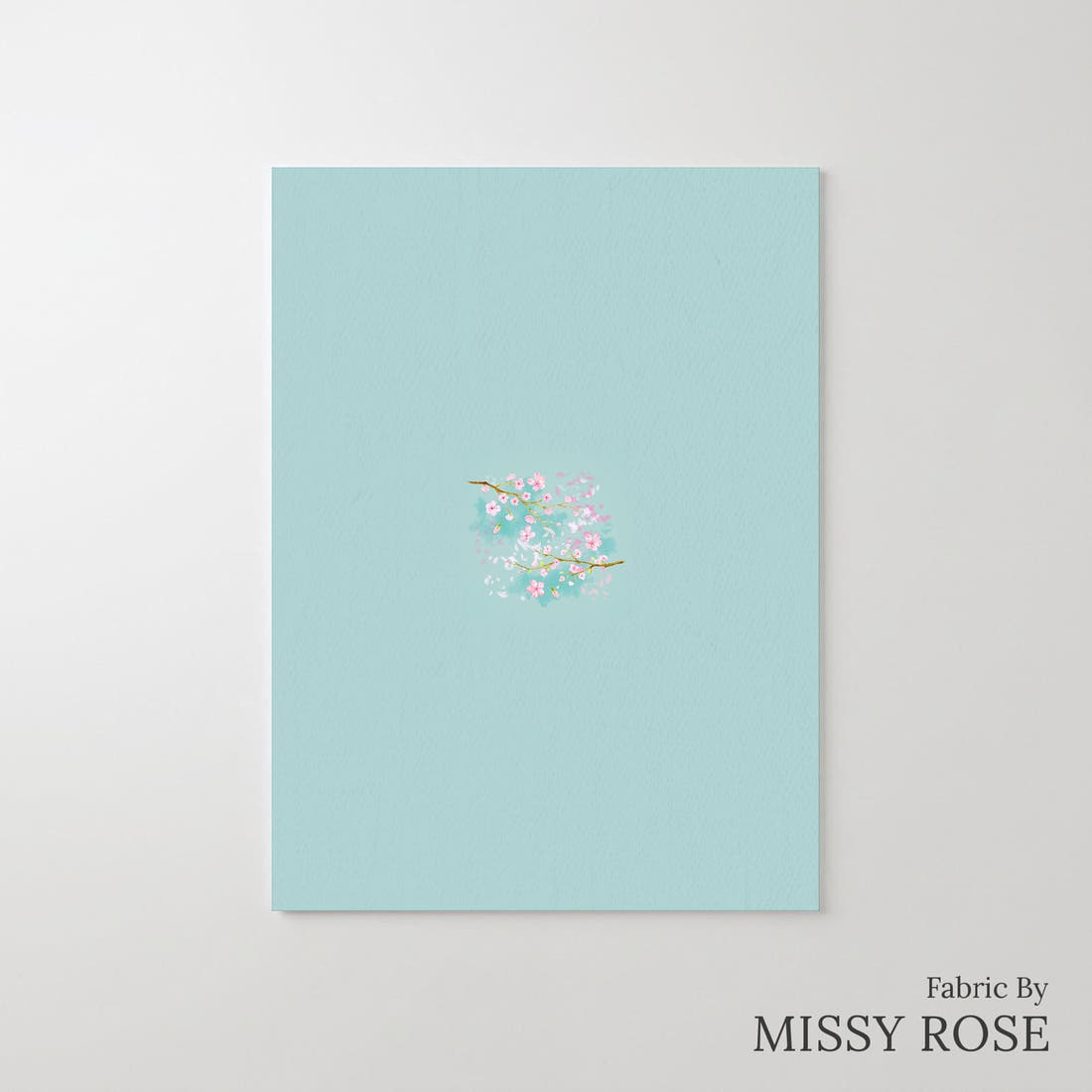 Design 680 Cherry Blossom Panel – printed fabric panel with centred picture, custom printed to order | Fabric by Missy Rose