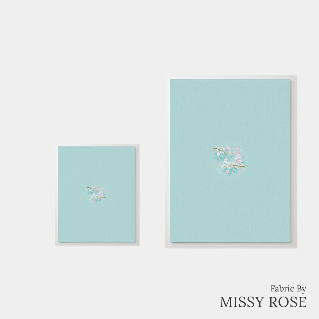 Design 680 Cherry Blossom Panel – universal and adult panel sizes side by side | Fabric by Missy Rose