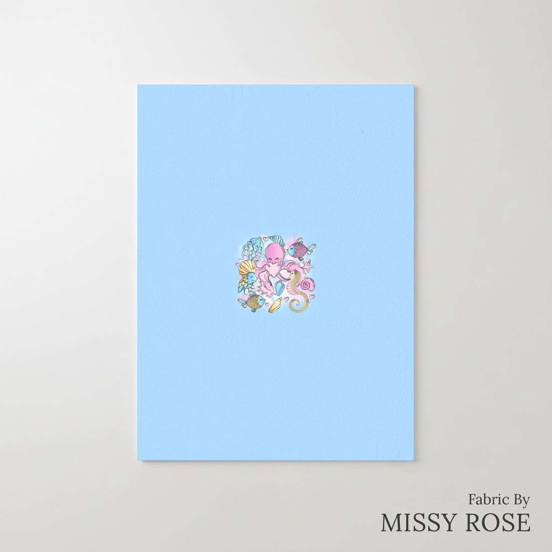 Design 685 Under Sea Panel – printed fabric panel with centred picture, custom printed to order | Fabric by Missy Rose