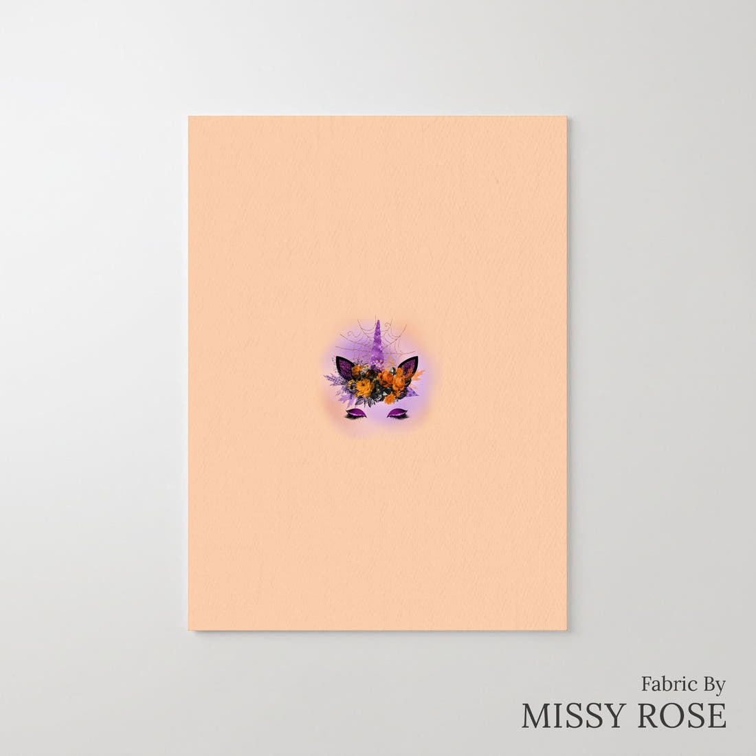 Design 688 Halloween Unicorn Panel – printed fabric panel with centred picture, custom printed to order | Fabric by Missy Rose