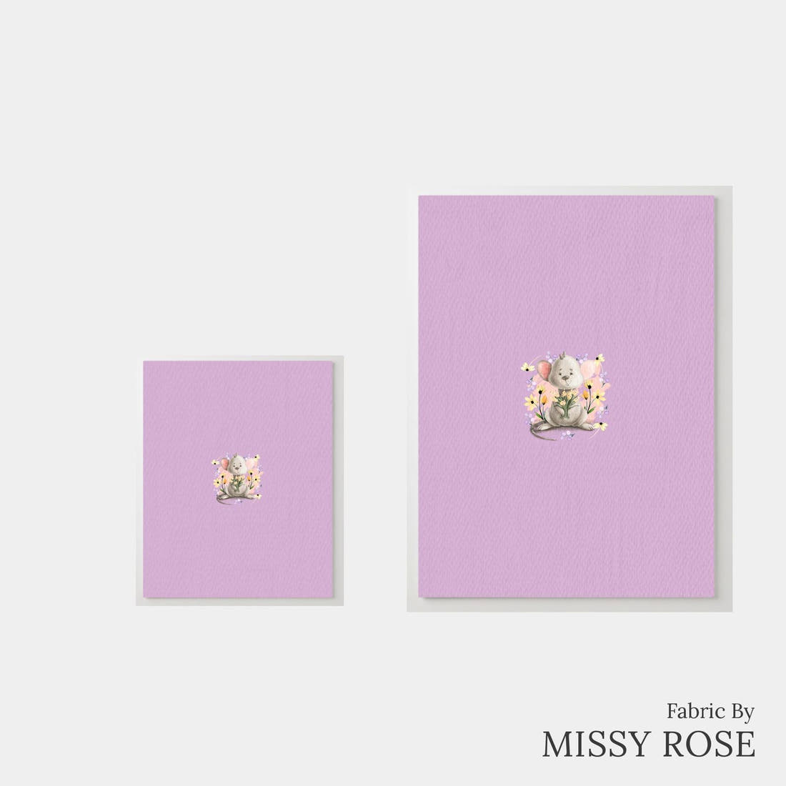 Design 69 Mouse Panel – universal and adult panel sizes side by side | Fabric by Missy Rose