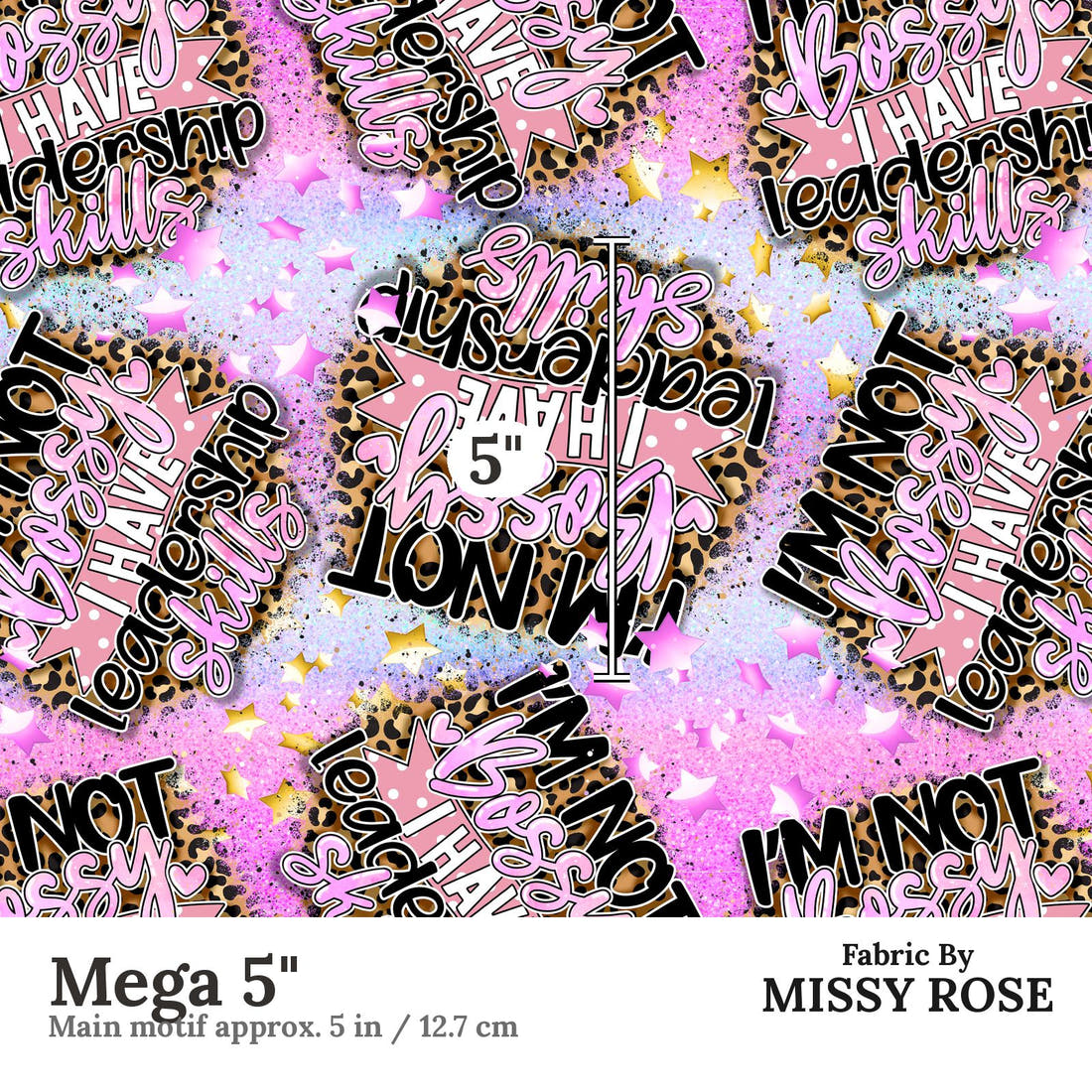 Design 692 Leadership Fabric Mega 5" - print scale | Fabric by Missy Rose