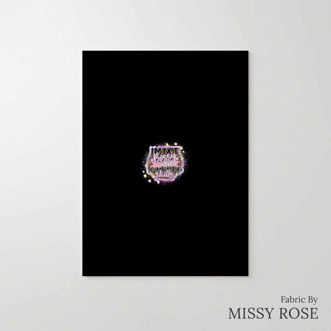 Design 692 Leadership Panel – printed fabric panel with centred picture, custom printed to order | Fabric by Missy Rose