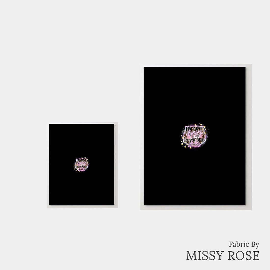 Design 692 Leadership Panel – universal and adult panel sizes side by side | Fabric by Missy Rose