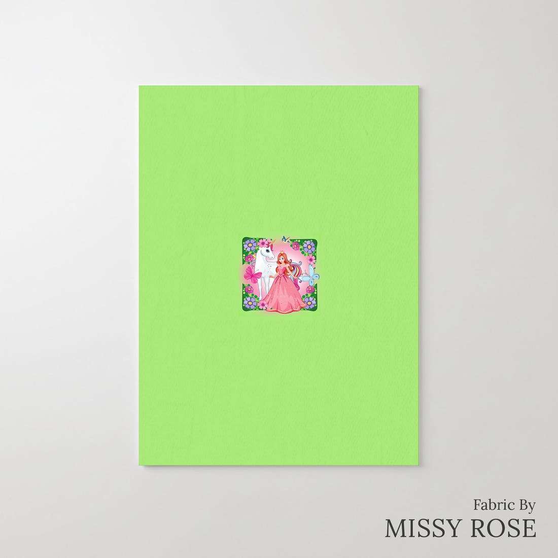 Design 696 Princess Panel – printed fabric panel with centred picture, custom printed to order | Fabric by Missy Rose