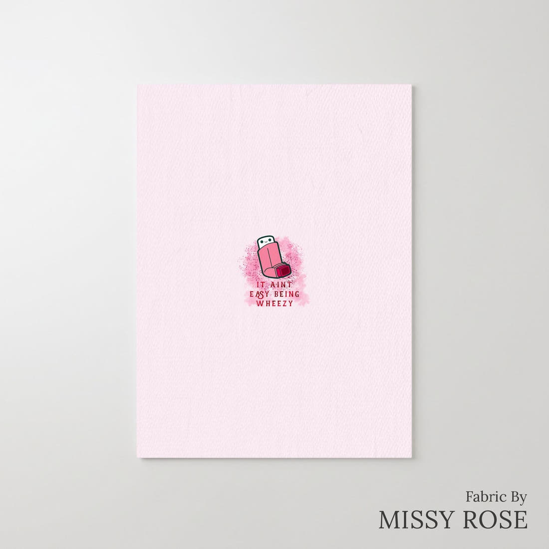 Design 71 Pink Puffer Panel – printed fabric panel with centred picture, custom printed to order | Fabric by Missy Rose