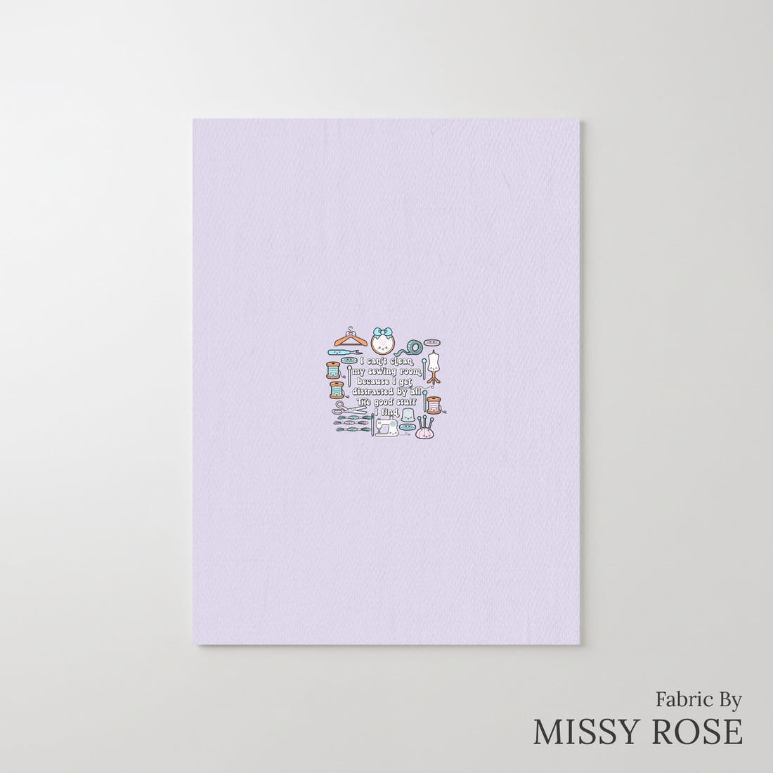 Design 72 Sewing Panel – printed fabric panel with centred picture, custom printed to order | Fabric by Missy Rose