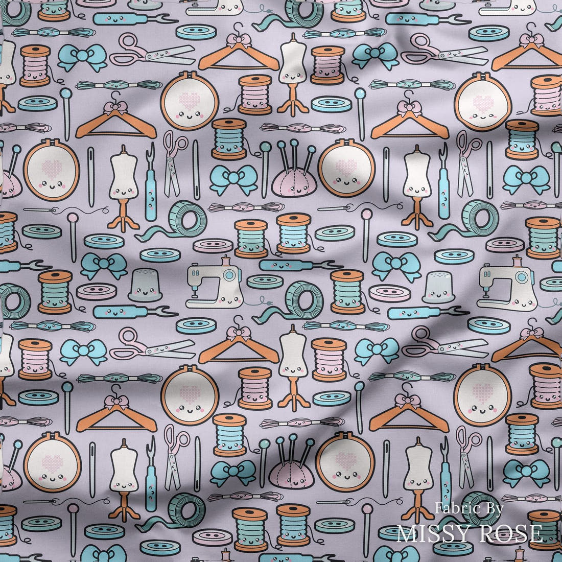 Design 72 Sewing Fabric draped fabric mockup – custom printed fabric by the metre | Fabric by Missy Rose