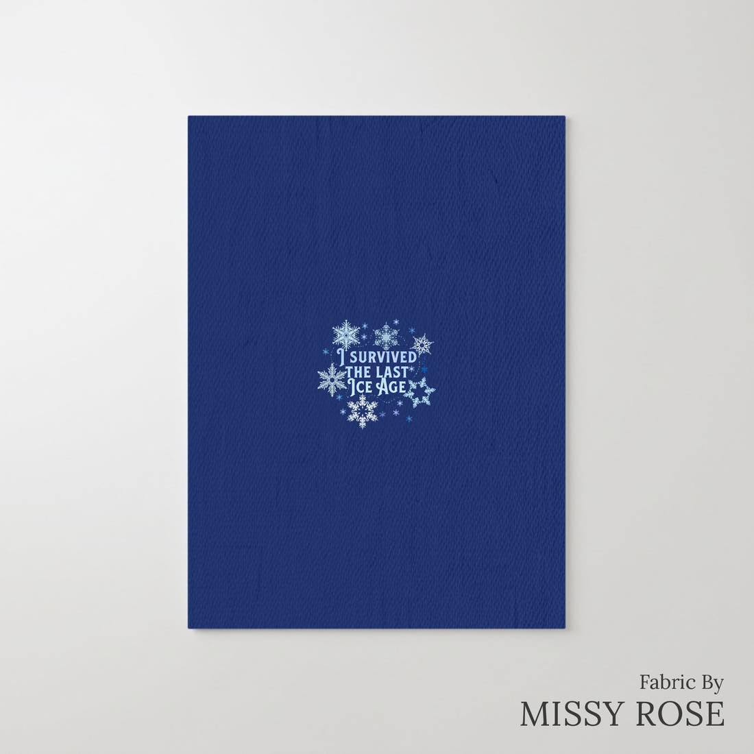 Design 75 Snowflake Panel – printed fabric panel with centred picture, custom printed to order | Fabric by Missy Rose