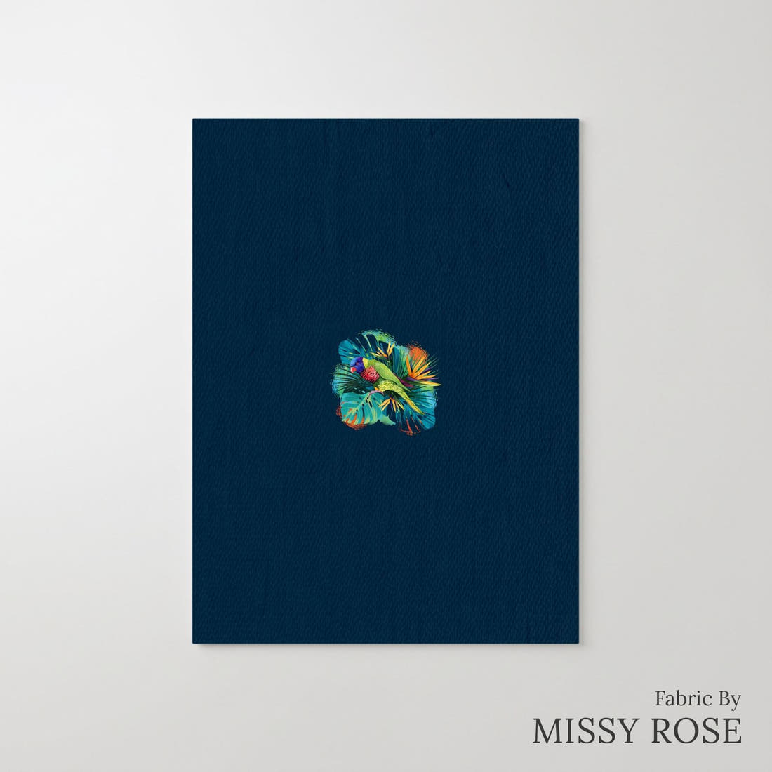 Design 78 Lorikeet Panel – printed fabric panel with centred picture, custom printed to order | Fabric by Missy Rose