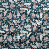 Design 8 - Navy Australian Animals Fabric