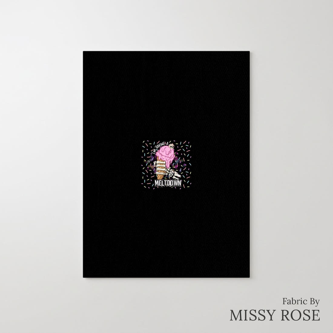 Design 80 Meltdown Panel – printed fabric panel with centred picture, custom printed to order | Fabric by Missy Rose