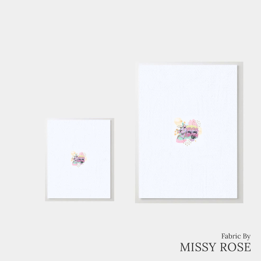 Design 800 Cheeky Dragon Panel – universal and adult panel sizes side by side | Fabric by Missy Rose