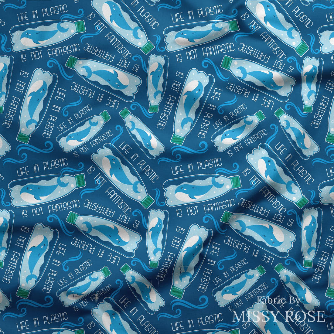 Design 802 Plastic Fabric draped fabric mockup – custom printed fabric by the metre | Fabric by Missy Rose
