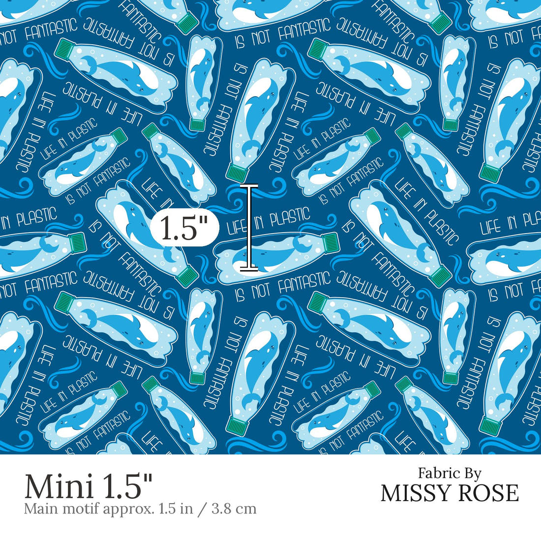 Design 802 Plastic Fabric Mini 1.5 inch print scale guide | Fabric by Missy Rose