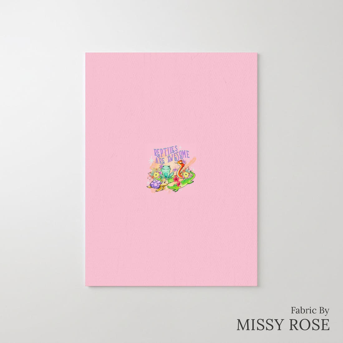 Design 804 Reptile Panel – printed fabric panel with centred picture, custom printed to order | Fabric by Missy Rose