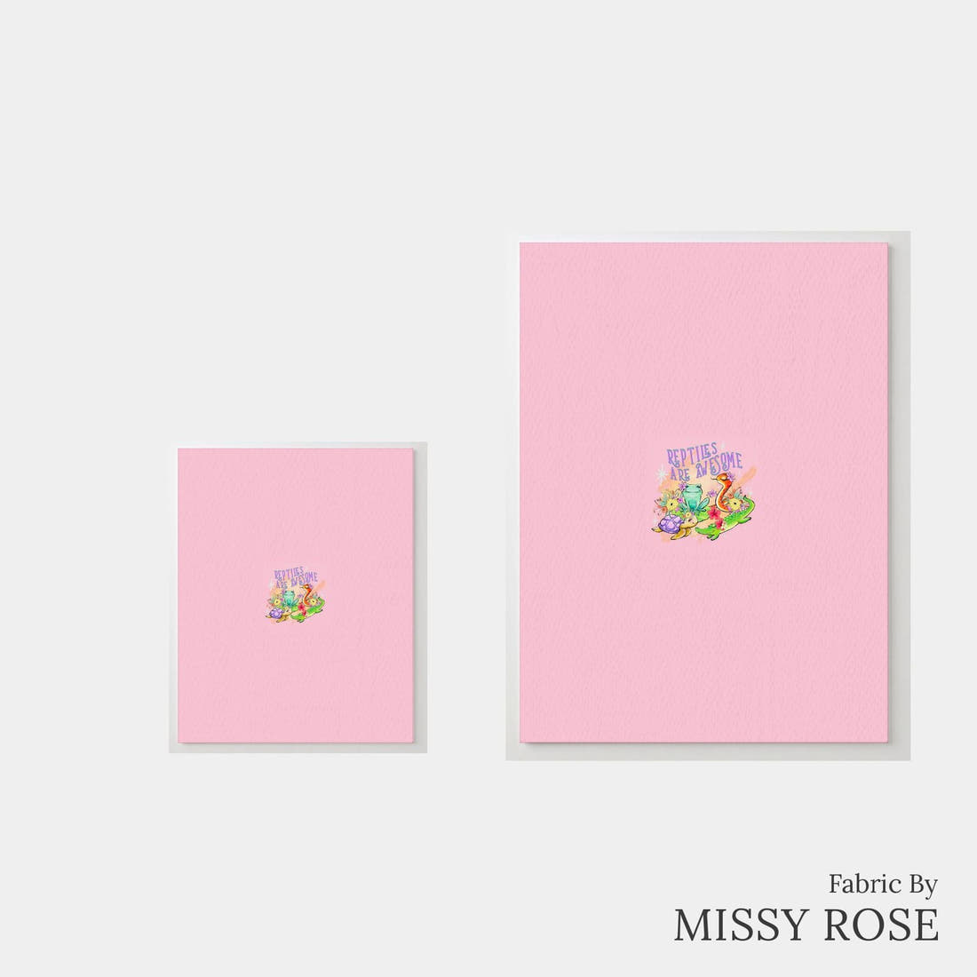 Design 804 Reptile Panel – universal and adult panel sizes side by side | Fabric by Missy Rose