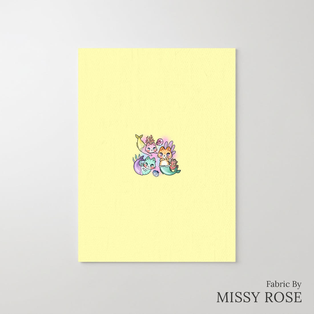 Design 81 Merkitty Panel – printed fabric panel with centred picture, custom printed to order | Fabric by Missy Rose