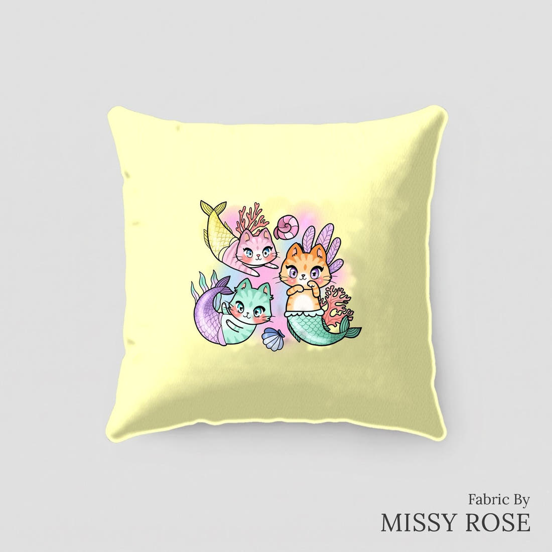 Design 81 Merkitty Panel sewn into a cushion – see how the panel looks made up | Fabric by Missy Rose