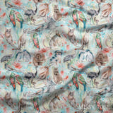 Design 812 - Blue Australian Animal Fabric