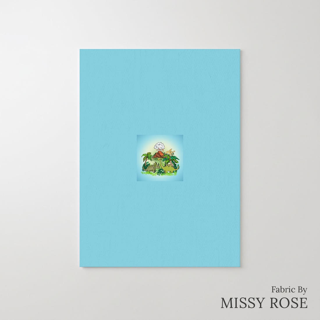 Design 816 Dinosaur Panel – printed fabric panel with centred picture, custom printed to order | Fabric by Missy Rose