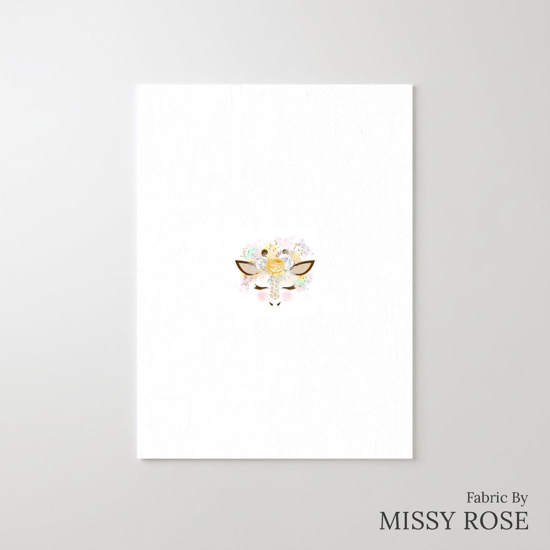 Design 817 Giraffe Panel – printed fabric panel with centred picture, custom printed to order | Fabric by Missy Rose