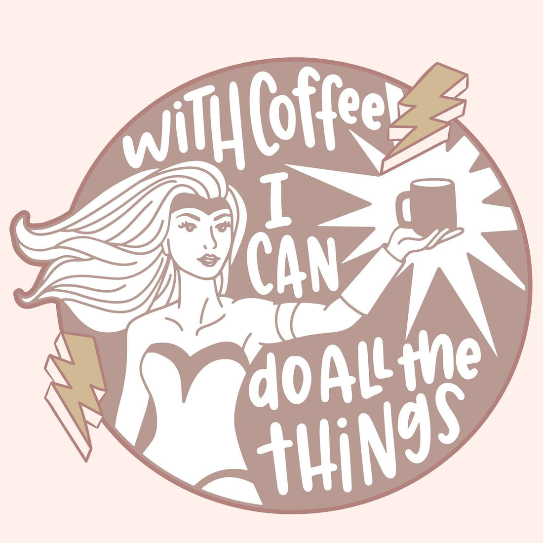 Design 819 Coffee Panel – full artwork close-up of the printed picture | Fabric by Missy Rose