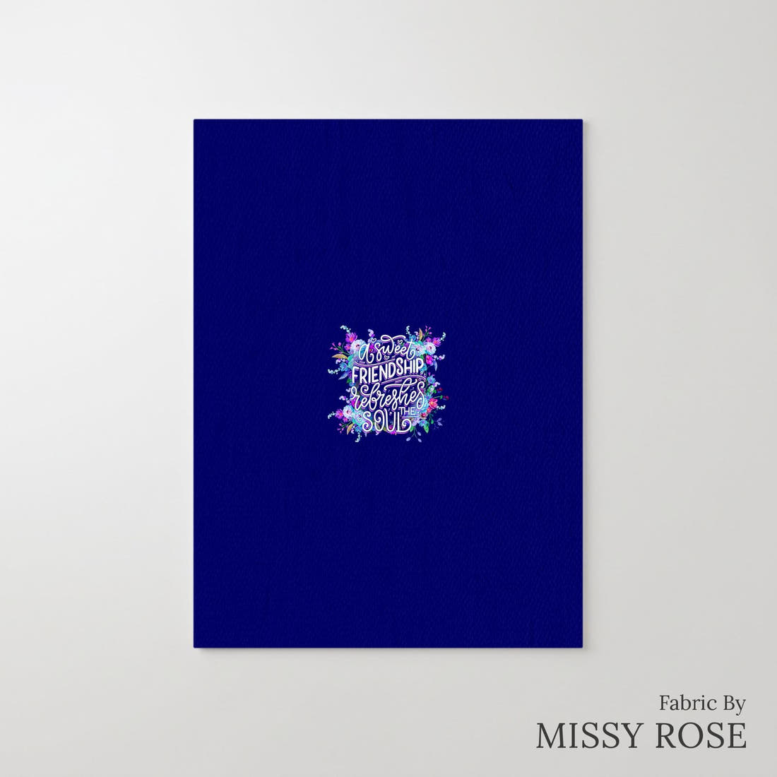 Design 82 Floral Panel – printed fabric panel with centred picture, custom printed to order | Fabric by Missy Rose