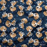 Design 821 - Cute Navy Dogs Fabric