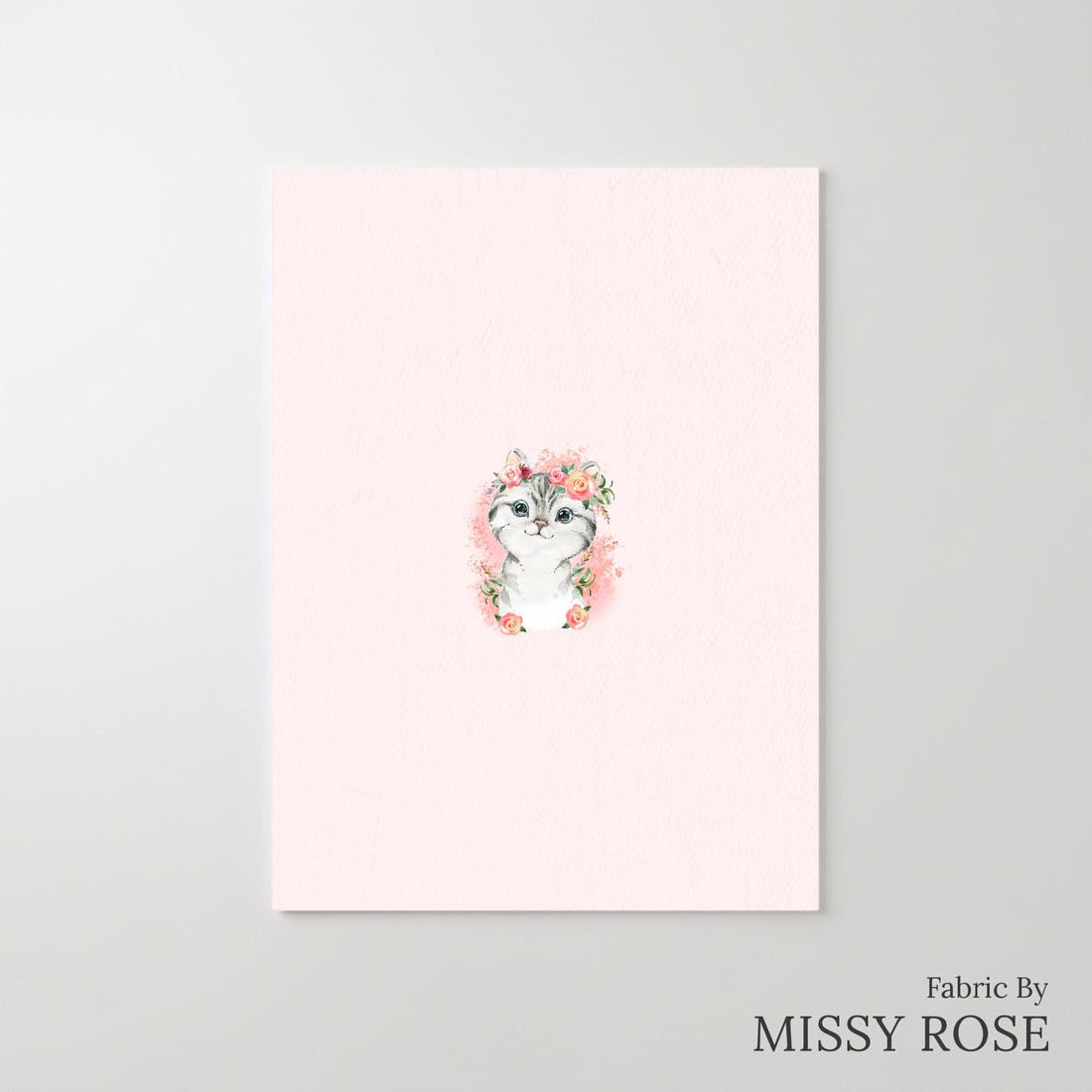 Design 828 Pink Cats Panel – printed fabric panel with centred picture, custom printed to order | Fabric by Missy Rose