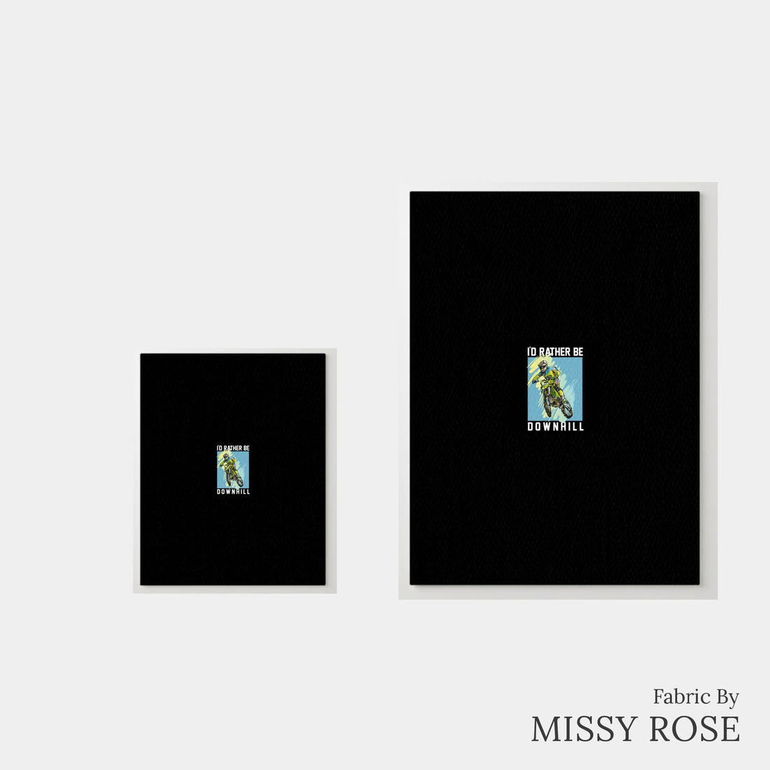 Design 83 Motorbike Panel – universal and adult panel sizes side by side | Fabric by Missy Rose