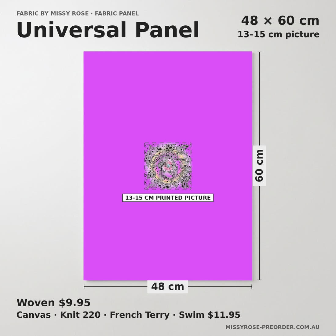 Design 836 Totem Families Panel universal panel sizing – 13–15 cm printed picture on 48 × 60 cm fabric | Fabric by Missy Rose
