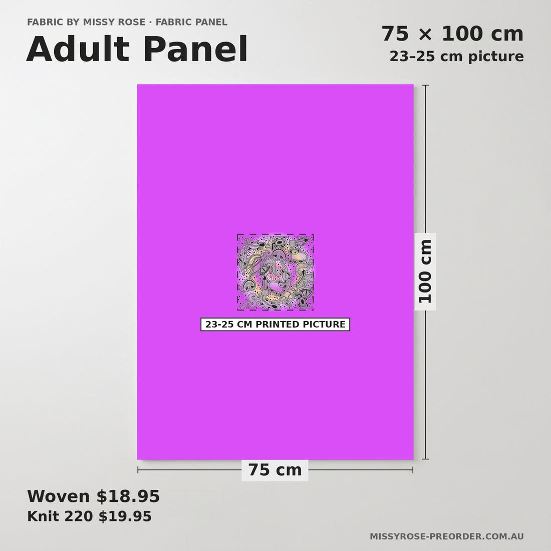 Design 836 Totem Families Panel adult panel sizing – 23–25 cm printed picture on 75 × 100 cm fabric | Fabric by Missy Rose