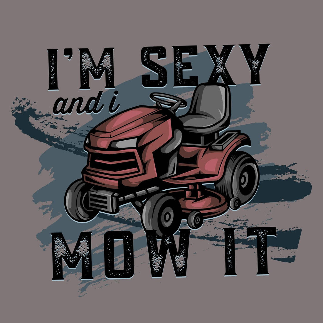 Design 84 Mower Panel – full artwork close-up of the printed picture | Fabric by Missy Rose