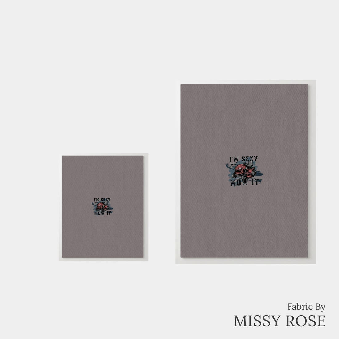 Design 84 Mower Panel – universal and adult panel sizes side by side | Fabric by Missy Rose