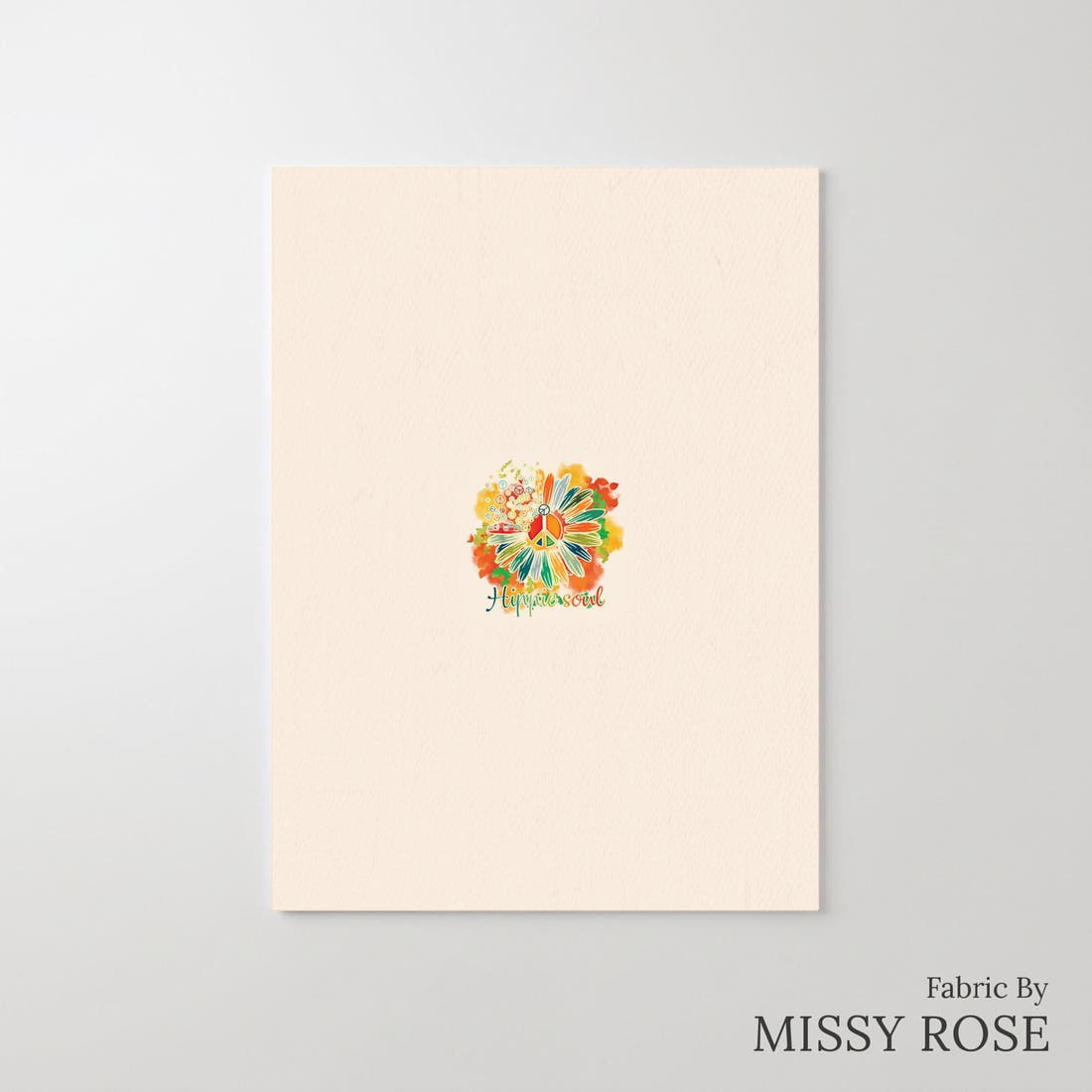 Design 848 Hippie Panel – printed fabric panel with centred picture, custom printed to order | Fabric by Missy Rose
